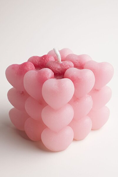 VENA KOKUSUZ PEMBE KALPLİ BUBBLE MUM