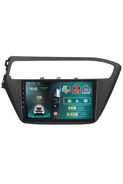 MaxTech Navigatie Hyundai I20 2017-2021 dedicata, 4 GB Ram 64 GB Rom OctaCore, Carplay & Android auto, 9”