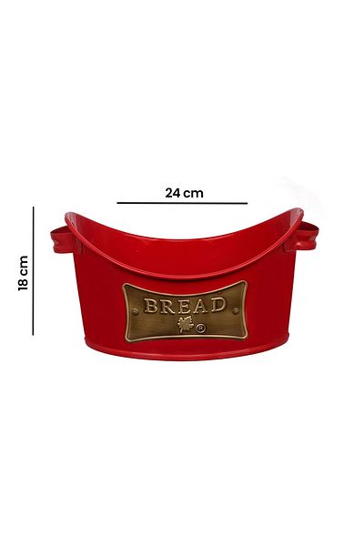 MATMEL Metal Boat Bread Bowl - Red