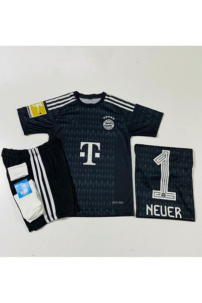 Lion Spor B.A.Y.E.R.N/M.Ü.N.I.H 2023/24 New Season Manuel Neuer Goalkeeper Kids Jersey Set of 462