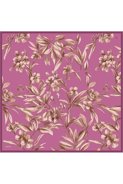 Armine Flower Pattern Pure Silk Sura Scarf 9304 - 55