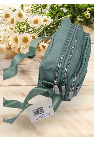 OEM Shoulder bag for women R88014, adjustable strap, light green