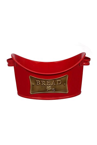 MATMEL Metal Boat Bread Bowl - Red