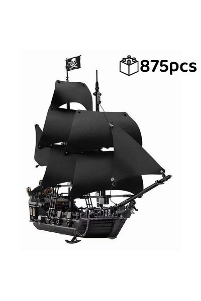 Choice 875pcs Pirates Of The Caribbean Ship Queen's Revenge Warship Black Pearl Sailboat Building Block Bri