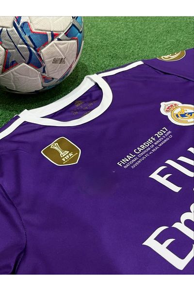 Lion Spor R.E.A.L Madrid 2017 Cardiff Champions League Final Sergio Ramos Kids Jersey Set of 4