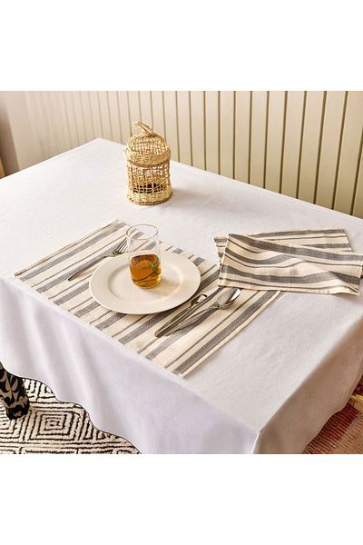 MATMEL Soft Alno 2-Piece American Service - Ecru / Anthracite - 30X50 cm