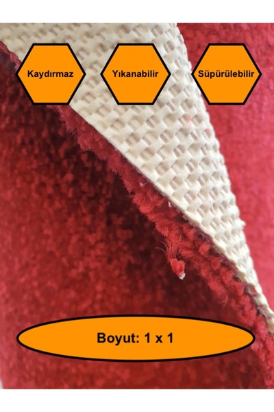 NetBazaars ЧЕРВОНИЙ ТОЛСТИЙ КИЛИМ, НЕСКОЛЬЗЯЩИЙ С ОТНОСНО ПРОЧНЫМ ОСНОВАНИЕМ,...