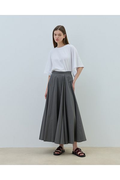 BEWS Herry Flounced Poplin Skirt