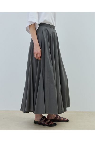 BEWS Herry Flounced Poplin Skirt