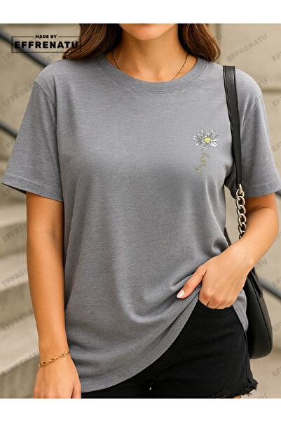 EFFRENATU T-Shirt with Papatya Print