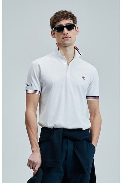 Lufian 111040204 Eros Smart Polo Neck T-Shirt Men's T-Shirt White