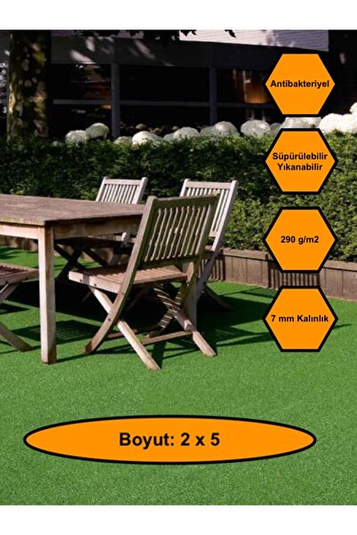 NetBazaars Covor artificial de gazon 2X5 metri, bază din cauciuc, covor artif...