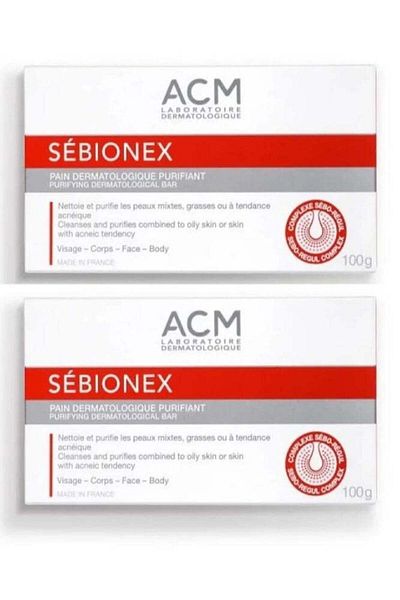ACM Laboratories Dermatological Soap - 2 Pack of Sebionex 100g