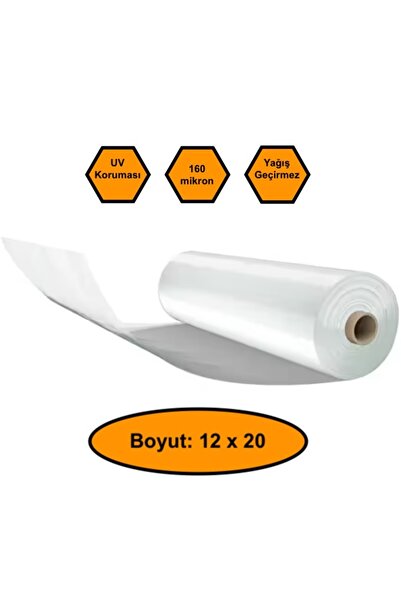 NetBazaars 160 micron NAYLON ÖRTÜ, ŞEFFAF SU GEÇİRMEZ NAYLON, 12x20 metre