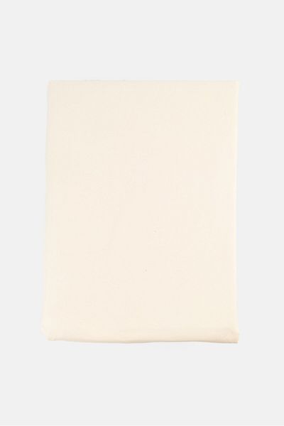 COTTON HOME 3 Pieces King Plain Fitted Sheet With Pillow Case Set, Cream