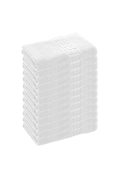 Teno Set 12 Bath and Face Towels with Double Thread Teno®, 500g/m², Greek Style, 100% Cotton, 50x90 cm,