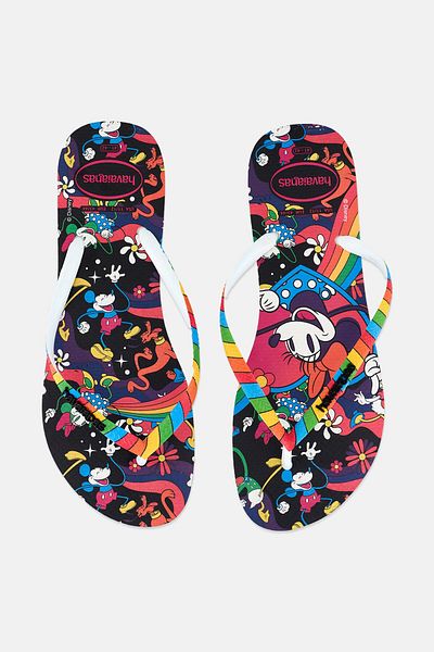 Havaianas شبشب ديزني نسائي ستايل 2، مجموعة سوداء