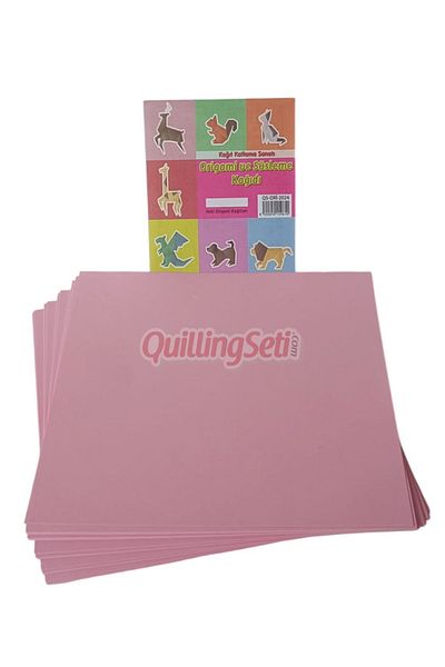 quilling 20cm Origami Paper, 100 Pieces 20cm X 20 cm Dusty Rose Color Origami Set, 100 Origami Pack