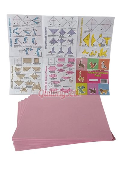 quilling 20cm Origami Paper, 100 Pieces 20cm X 20 cm Dusty Rose Color Origami Set, 100 Origami Pack