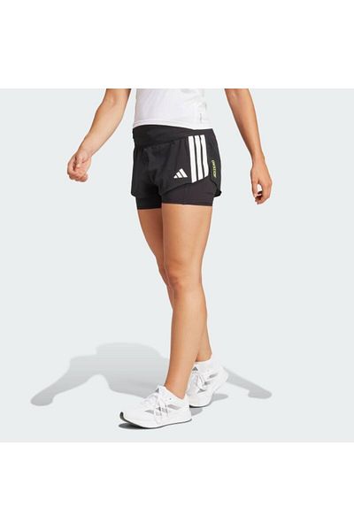 adidas Women's Black Adizero 2I1 W Shorts Jd4224