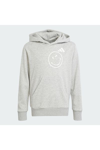 adidas Children's Gray J Smi Hoodie Sweatshirt Jn2162