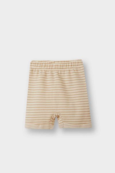 DeFacto Baby Boy 2-Piece Set Striped Short Sleeve Waffle T-Shirt Elastic Waist Shorts E8384A525Sm