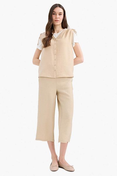 DeFacto Basic Plain Pocket Capri E4390Ax25Sm
