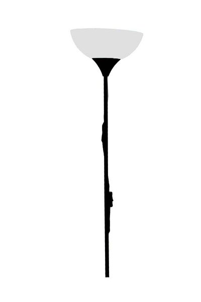 COOYA Floor Uplighter And Reading Lamp Black/White, Floor Lamp Metal Warm White Light 80 Watt White