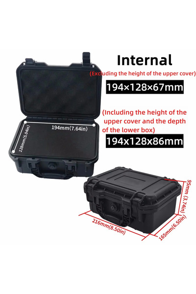 Choice4 حقيبة حمل صلبة مقاومة للماء مقاس 216 × 165 × 95 مم، حقيبة أدوات مع صن...