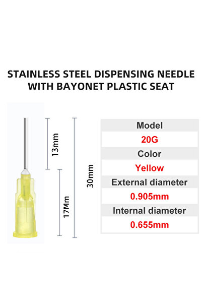 Choice5 إبرة توزيع غراء 13 مم، 20 غرام، 100 قطعة، 0.5 بوصة، مناسبة لجميع أنوا...