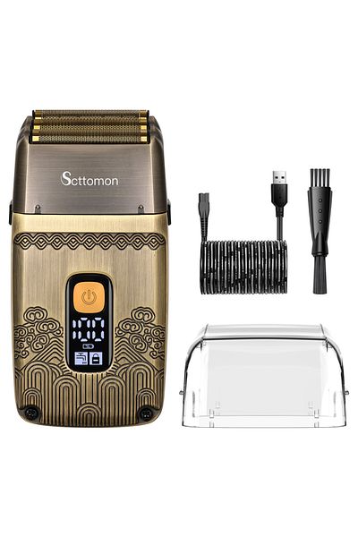 Choice bronze HATTEKER Shaver Professional Electric Razor Shaving Machine Waterproof Beard Trimmer Metal Ra