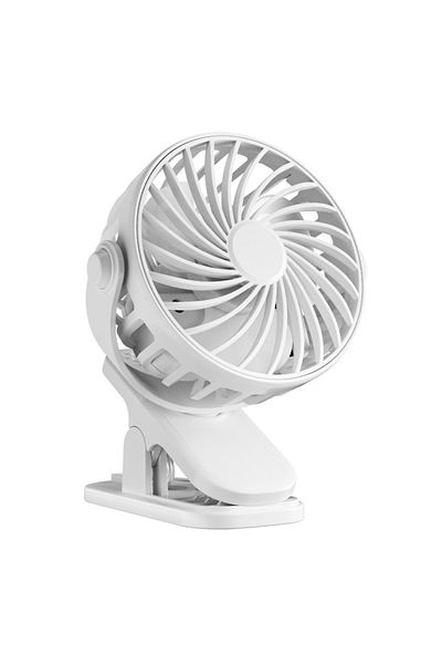 Choice White Mini Fan Rechargeable Fan 720° Rotating Hanging Clip Fan with Nightlight Portable Office Bedro