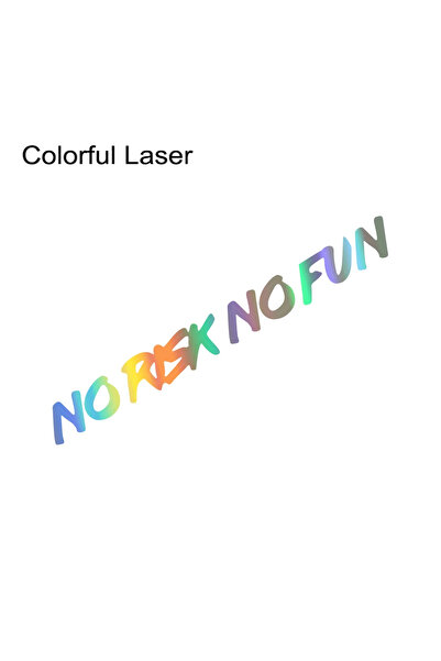 Choice 22x2.4 سم 1 قطعة ليزر ملونة 22x2.4 سم لا مخاطرة لا متعة ملصق سيارة تصم...