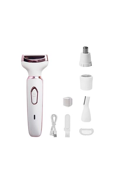 Choice Pink Electric Razor for Women Shaver 4in1 Hair Trimmer for Lady Face Armpit Leg Bikini Body Epilator