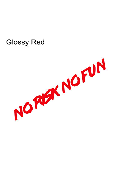 Choice 22x2.4 سم قطعة واحدة حمراء لامعة 22x2.4 سم ملصق سيارة بدون مخاطرة بدون...