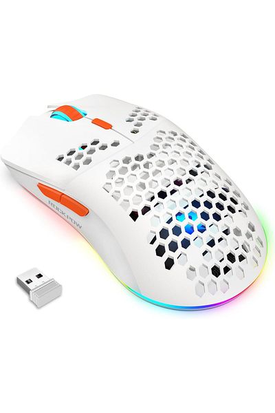 ROCK POW Wireless Gaming Mouse with Honeycomb Design