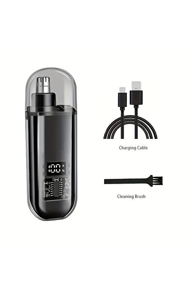 Choice أسود مناسب للرجال، ماكينة حلاقة شعر الأنف والأذن المحمولة الكهربائية م...