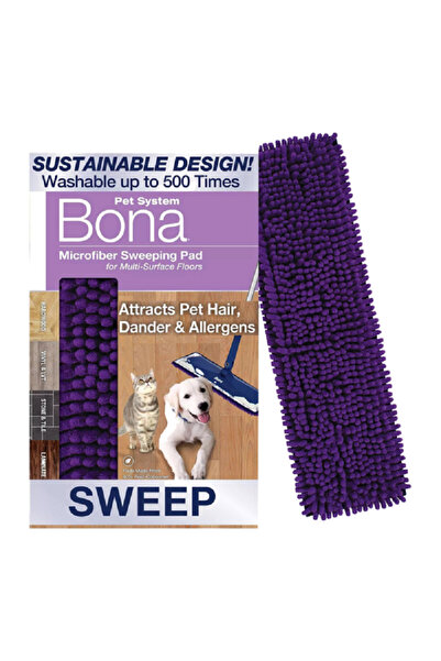 BONA وسادة تنظيف من الألياف الدقيقة خفيفة الوزن وقابلة لإعادة الاستخدام بتصمي...