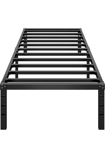 sharpdo Metal Platform Bed Frame, No Box Spring Required, Single Bed, With Heavy Duty Strong Support Slats