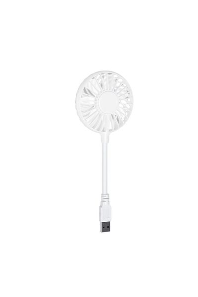 Choice WHITE USB Rechargeable Handheld Fan Silent Cooling Power Bank Wireless Mini Play Plug Fans Summer Ou