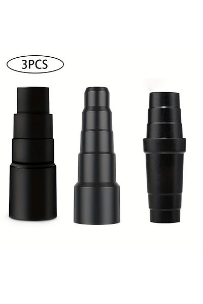 Choice black 3 - piece Universal Vacuum Hose Adapter Kit Reducer Attachment Set, Shop Vac Vacuum Attachment