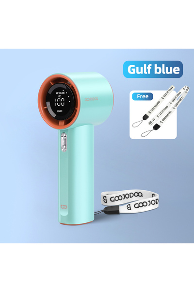 Choice6 GOOJODOQ Gulf blue Mini Fan Rechargeable Strong Wind 100 Gear Wind Sp...