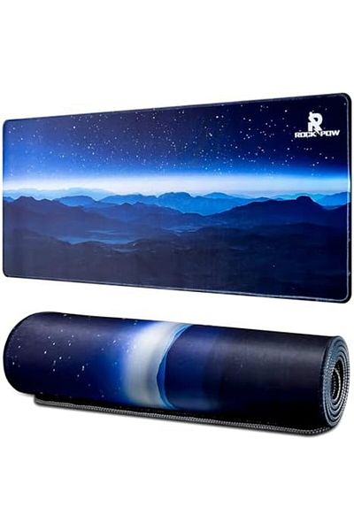 ROCK POW Large Gaming Mouse Pad with Anti-Slip Surface, 800x300x3mm, Thicker Rubber Base Gaming Mous