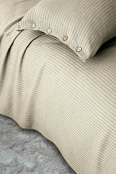 Cottonest Single Knit Pique Bed Spread with Pillow