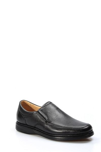 Ayakkabıhane Inside and Outside Genuine Leather Black Orthopedic Men's Casual Daily Shoes Ah0781513211301
