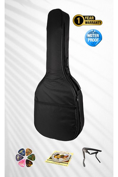 SALVADOR Professional Acoustic/Classical Guitar Case - Waterproof with Pad (Kapo+String+Plectrum Gift)
