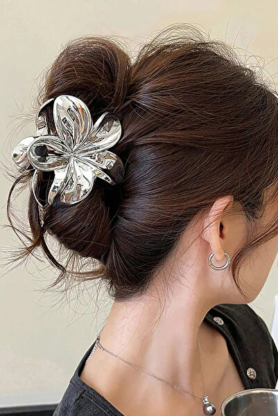 TAYEM Πόρπη με μάνταλο, Ασημί Χρώμα Lotus