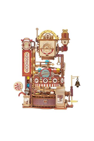 Robotime Marble Run Chocolate Factory - 3D Mechanical Wooden Puzzle - 420 Pieces