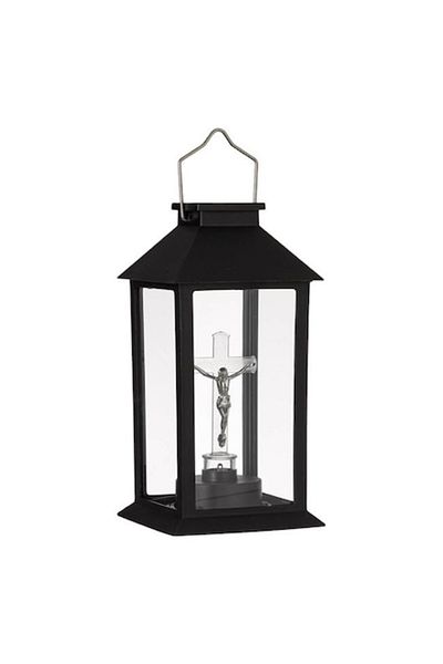 OEM Felinar Solar LED, Negru, Cruce, 14x14x28cm, Blusmart