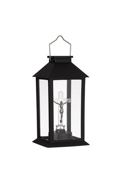 OEM Felinar Solar LED, Negru, Cruce, 14x14x28cm, Blusmart
